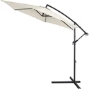 Sonnenschirm Aluminium Ø 300cm Creme mit UV-Schutz 40+