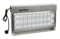 Elektrischer Fliegenvernichter EcoKill Inox IPX4, 2 x 15 Watt