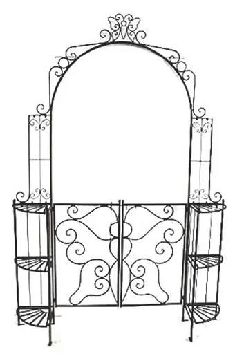 "Rosenbogen "Laki" mit Pforte und Eckregalen image"