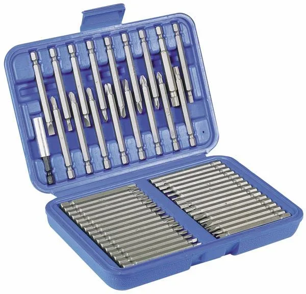 Bits Sicherheits-Satz 50-teilig, 75 mm mit abgedrehtem Schaft