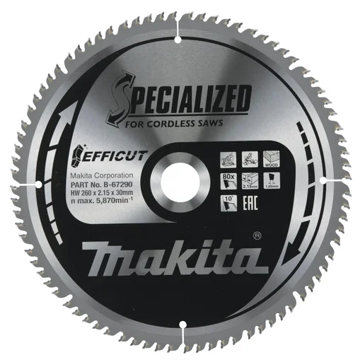 "EFFICUT Sägeblatt 260x30x80Z image"