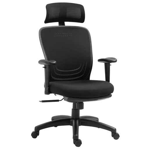 "Bürostuhl Schreibtischstuhl Computerstuhl PC Stuhl Home-Office-Stuhl mit Wippenfunktion Kopflehne Fußstütze höhenverstel image"