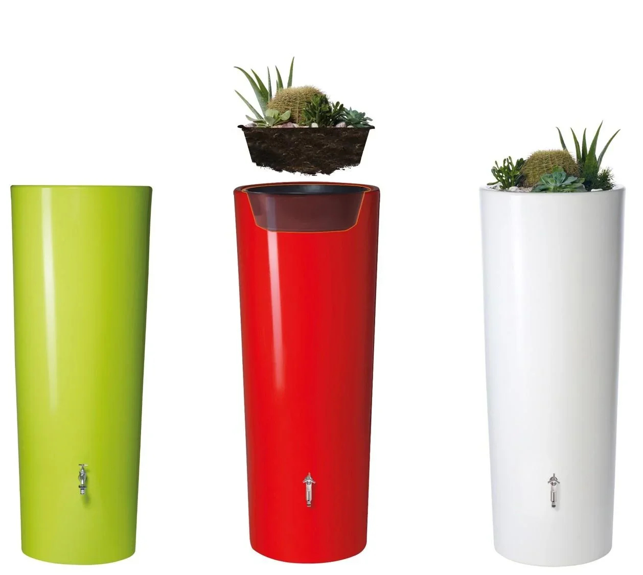 2 in 1 Regentonne "Color" - 350 L, apple