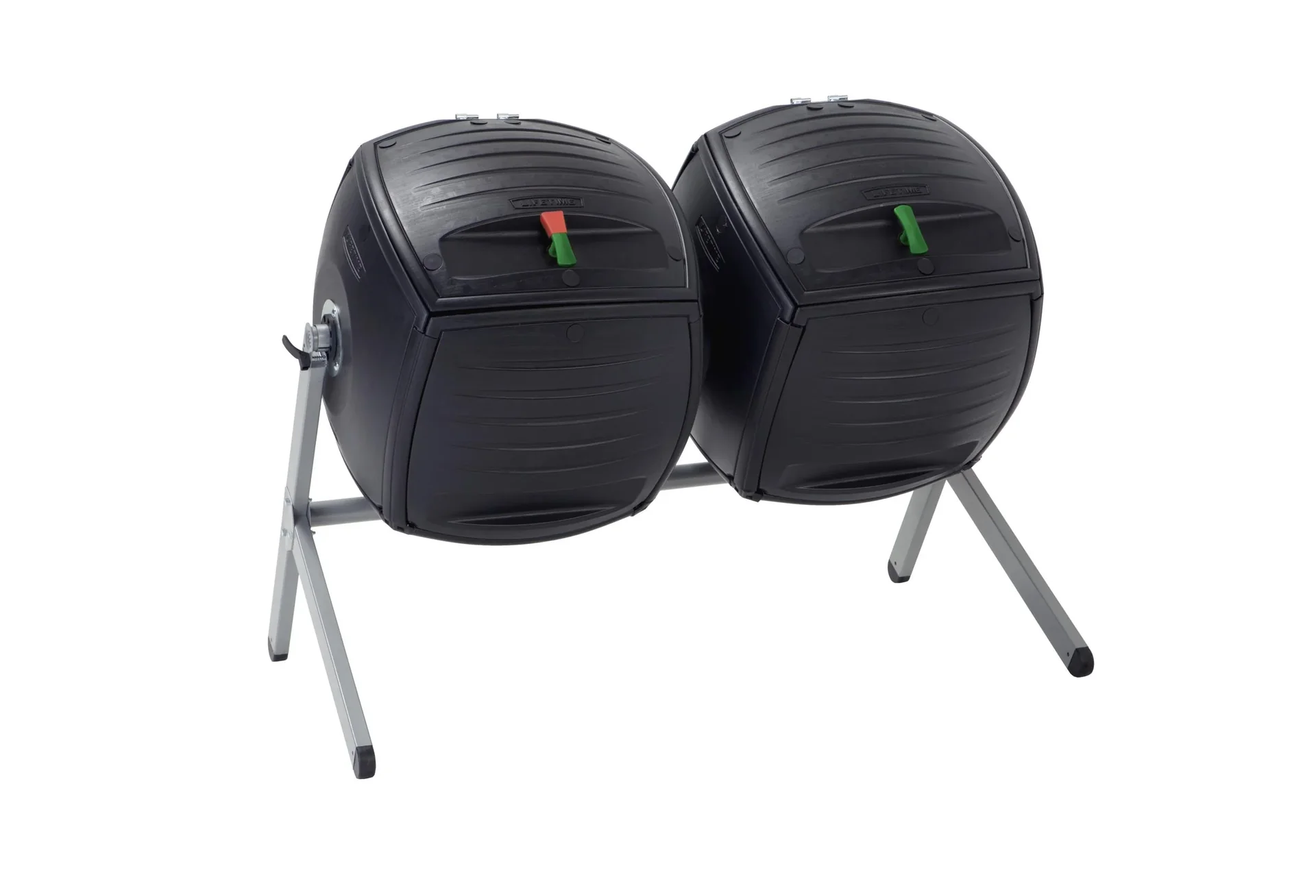 "Lifetime Komposter Kompost-Zwilling 380 L 143,5×79,4×110,4 cm Schwarz – 2 Kammern für durchgehendes Kompostieren image"
