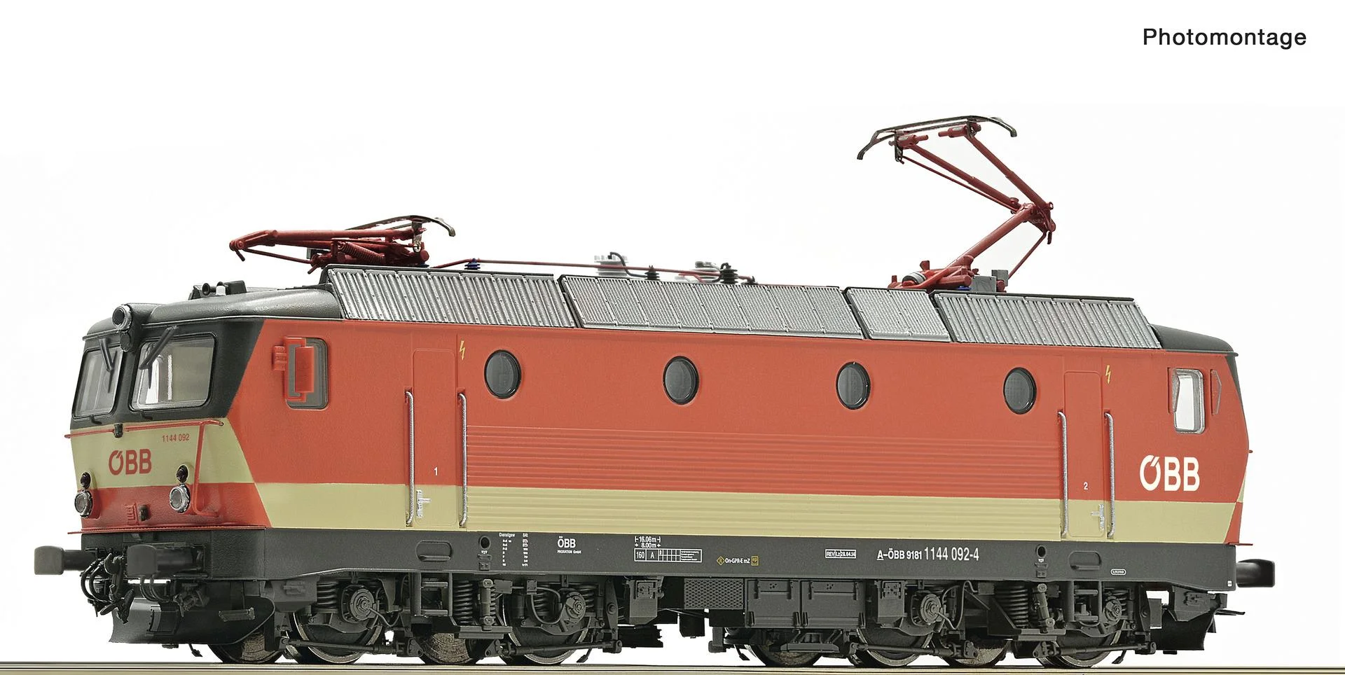 Elektrolokomotive 1144 092 der Österreichischen Bundesbahnen, H0, DCC