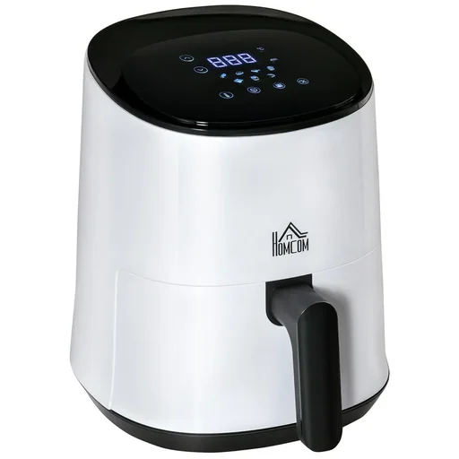 "Heißluftfritteuse 2,5 L 1300W mit 7 Menukörben mit Antihaftbeschichtung Stahl weiß + schwarz 33,9 x 24,9 x 29,9 cm image"