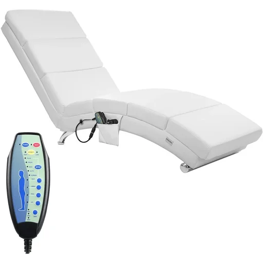 "Relaxliege London weiß mit Massage- und Heizfunktion image"