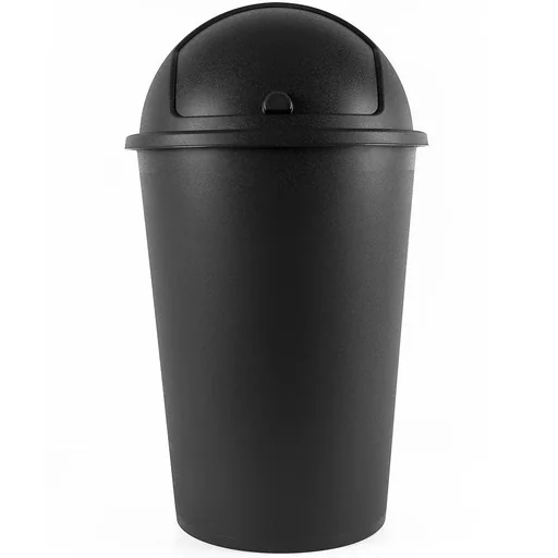 "Mülleimer schwarz Kunststoff 50L image"