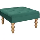 Hocker 60x60x36 cm Samt dunkelgrün