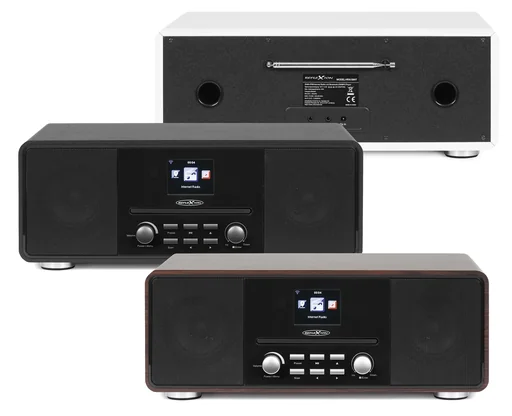 "Design Internet/DAB+/UKW-Radio mit Bluetooth, CD, AuxIn, Encoding, weiß,HRA19INT/WH image"