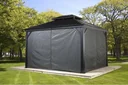 Pavillon Vorhänge Messina 12x20 ft aus Polyester, dunkelgrau