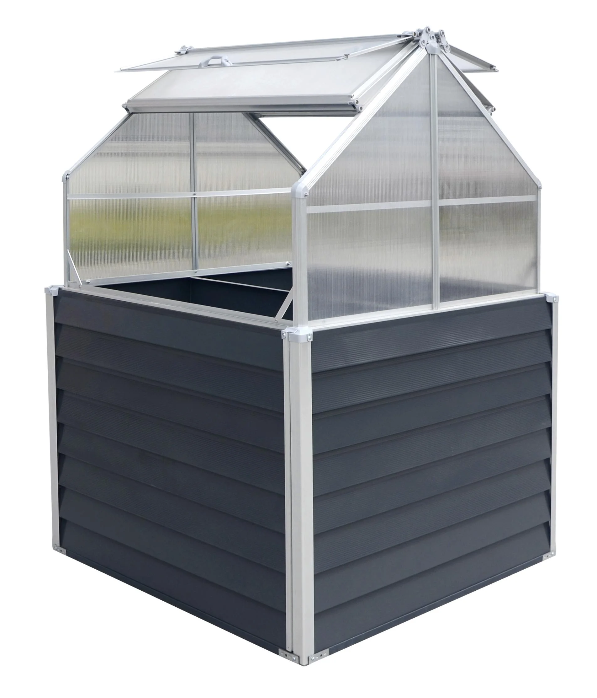 Hochbeet Grow & Store anthrazit, 120x120x81 cm