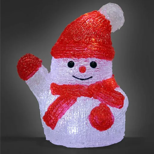 "Weihnachten Schneemann LED Figur - auf Batterien - 15x11x18-5Cm image"