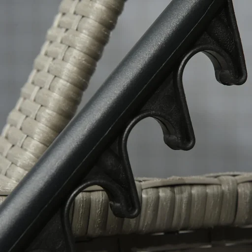 "Rattan Sonnenliegen mit Tisch grau image"