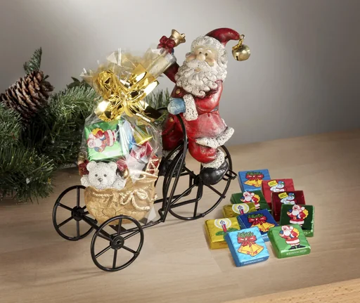 "Weihnachtsmann auf Metalldreirad mit Teelichthalter image"