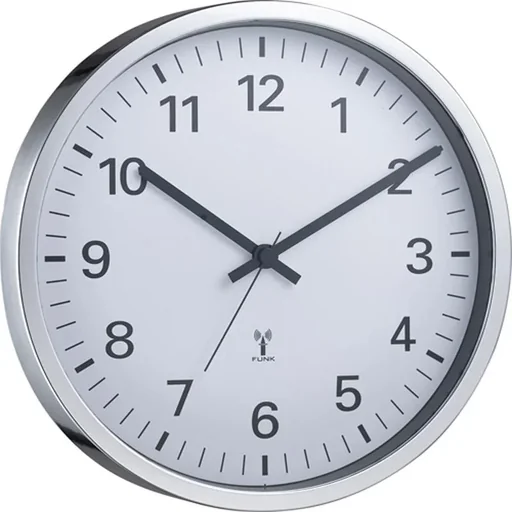 "Funk-Wanduhr WT 8950 mit Chrome-Rahmen image"