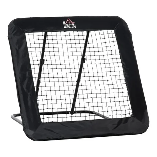 "Fußball Rebounder faltbar für Baseball Basketball Volleyball einstellbar Stahl Schwarz 128 x 118 x 108-120 cm image"