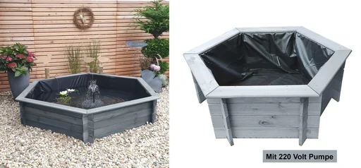 "Sechseck-Hochteich 200 cm, grau image"