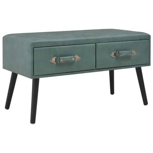 "Couchtisch 80x40x46 cm Kunstleder meer-grün image"
