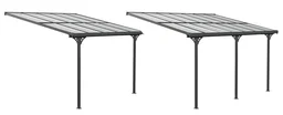 Aluminium Terrassendach schwarz 300 x 556cm