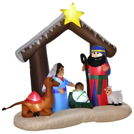 "Aufblasbarer Weihnachtsbogen Bibel-Bogen von Jesus' Geburt Weihnachtsdekoration 1,8 m image"