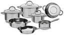 Topf-/ Pfannenset "Montreal", Silberfarben, Edelstahl, 10-teilig