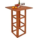 Stehtisch aus Akazienholz 75x75x110cm mit Schirmloch