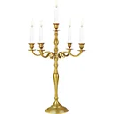 Kerzenleuchter 5-armig 78cm Aluminium vernickelt gold