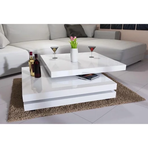 "Couchtisch weiß | 3 Schichten | 360° dr image"