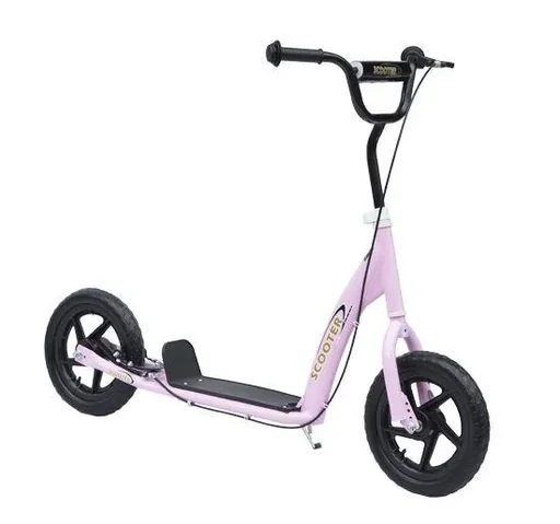 "Kinderroller Scooter Tretroller Cityroller Kinder Roller Kickboard 12 Zoll Rosa 120 x 52 x 80-88 cm image"