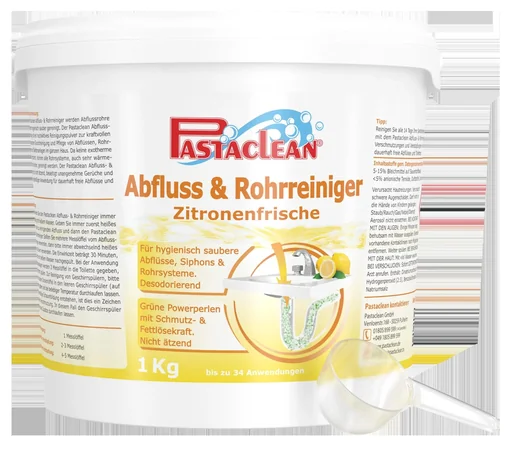 "Abfluss- und Rohr-Reiniger, Pulver mit Zitronen-Duft, 1 kg image"