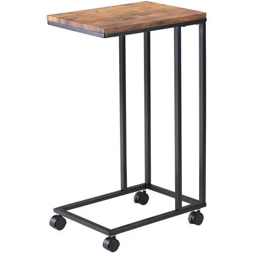 "Beistelltisch - auf Rädern - Industrial - 70 x 40 x 30 cm - Schwarz/Braun image"