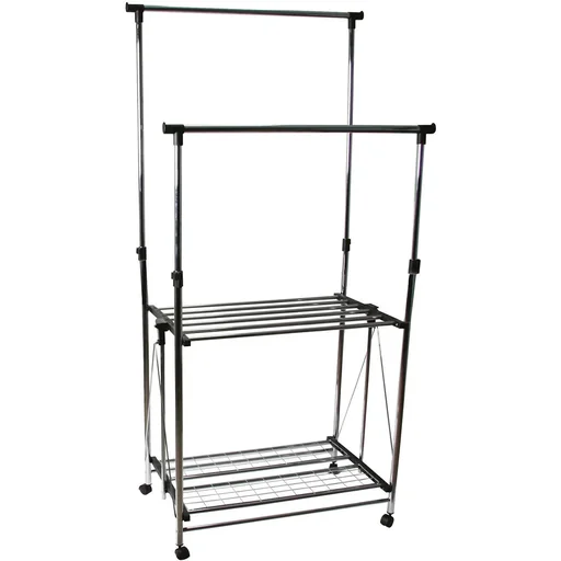 "Doppelter Kleiderständer auf Rädern image"