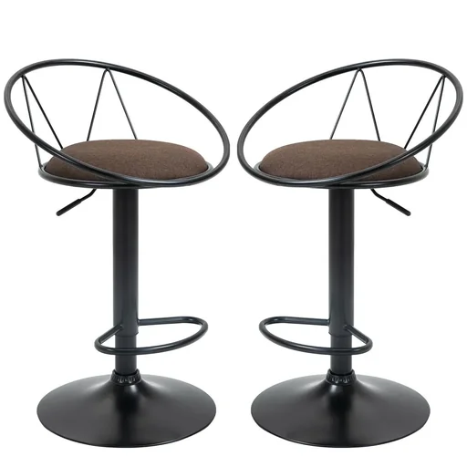 "2er-Set Barhocker Drehstühle Barstühle Arbeitshocker Bürohocker Verstellbare Höhe 360° schwenkbar mit rutschfesten Gummi image"