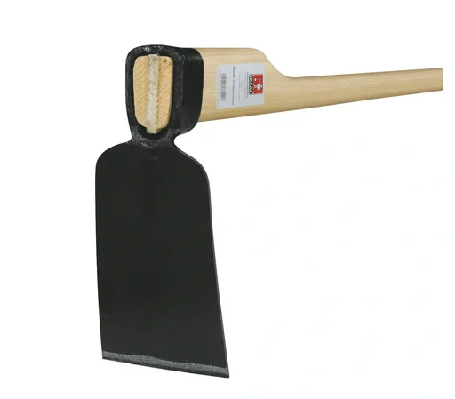 "Rheinische Hacke, Schneide gerade, kantiges Haus, geschmiedet, Gr. 1, Eschen-Langstiel 135 cm image"