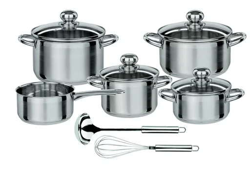 "Kochtopfset, 11-teilig Silver Star mit Schöpflöffel und Schneebesen image"