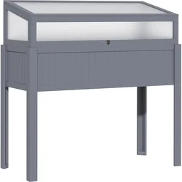 2-in-1-Gewächshaus und Hochbeet - Gehäuse aus Polycarbonat - Grau - 120 x 54 x 1