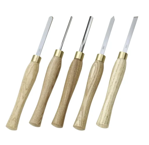 "HSS-Drechselmeißelsatz im Holzkästchen (5-teilig) image"