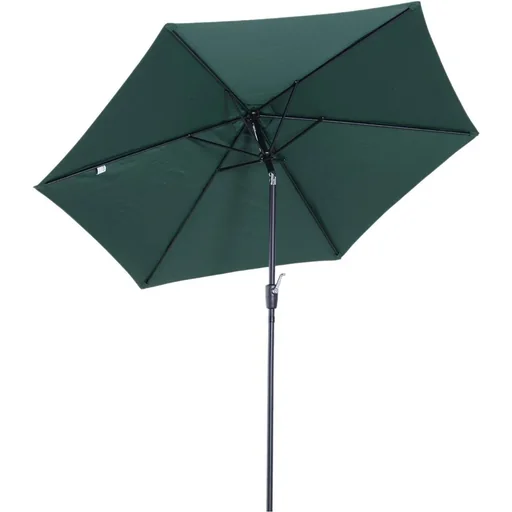 "Sonnenschirm Gartenschirm mit Handkurbel Alu 180/? Polyester Grün ?2,7 x 2,35 m image"