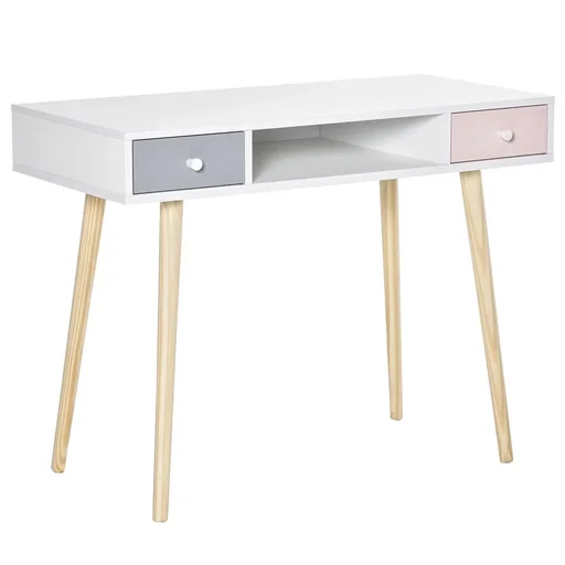 "Kinder Schreibtisch mit Schublade mehrfarbig Kindertisch mit Kieferfischbeine 100 x 48 x 76,5 cm image"