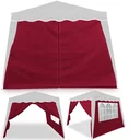 2x Seitenwand-Faltpavillon Capri rot 3x3m