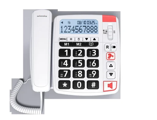 "Großtastentelefon Swissvoice Xtra 1150 mit Display und Direktwahltasten, schnurgebunden image"