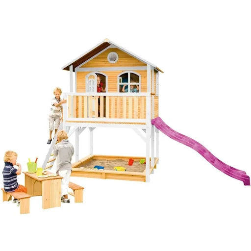 "Marc Spielhaus Braun/weiß mit Lila Rutsche image"