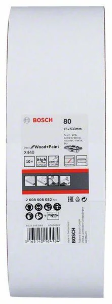 Schleifband-Set, X440 75 x 533 mm, 10 Stück