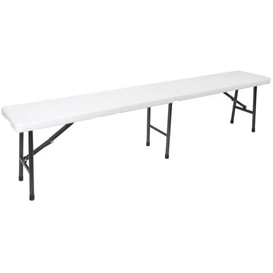 Klappbare Bank - Klappbare Bank - 180 x 25 x 43 cm - Weiß