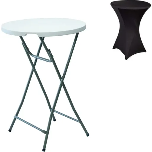 "Klappbarer Tisch - 80 x 110 cm MIT schwarzem Bezug image"