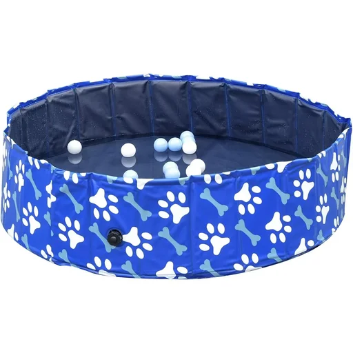 "Hundepool mit Wasserablassventil blau image"
