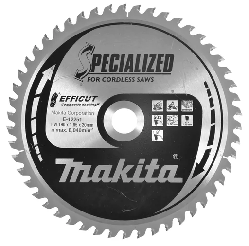"EFFICUT Sägeblatt 190x20x50Z image"