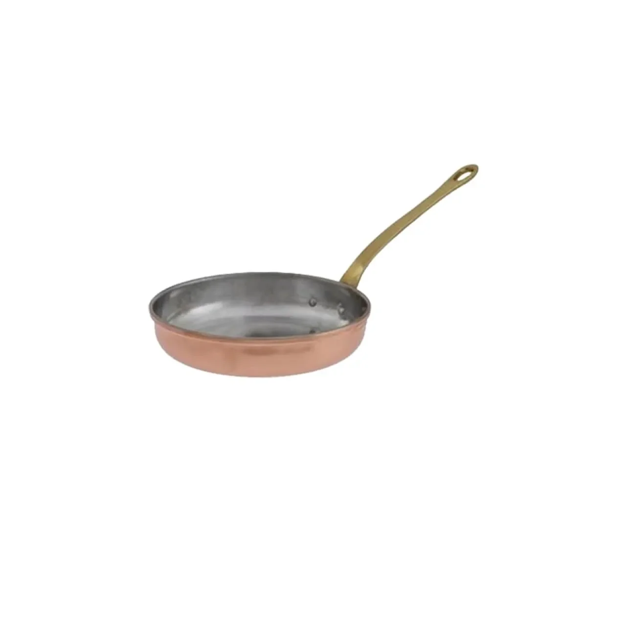 "Bratpfanne, Kupferpfanne - aus Kupfer und Messing, 18cm image"