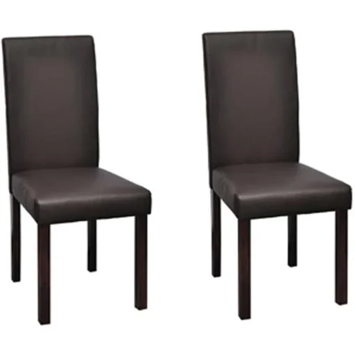 "Esszimmerstühle 2-Sitzer Kunstleder braun image"